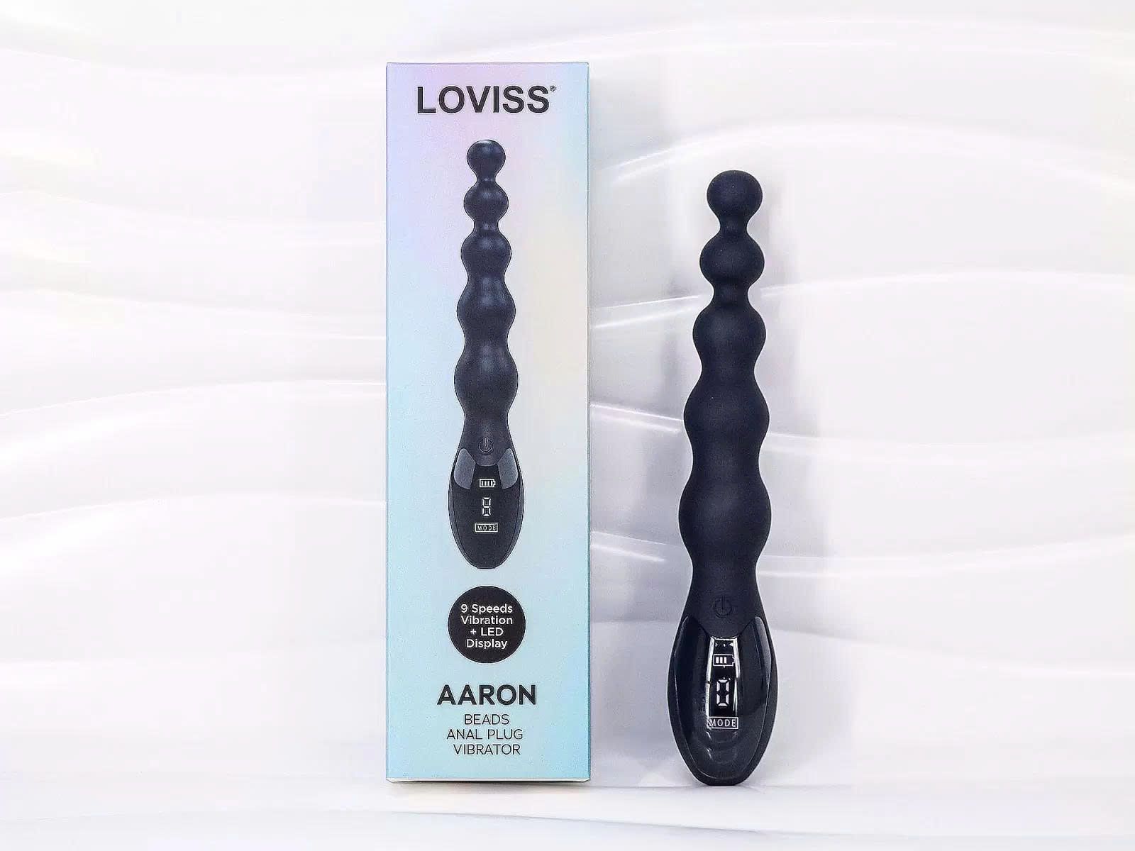 M&aacute;y massage k&iacute;ch hậu Loviss Aaron Beads Anal Plug rung