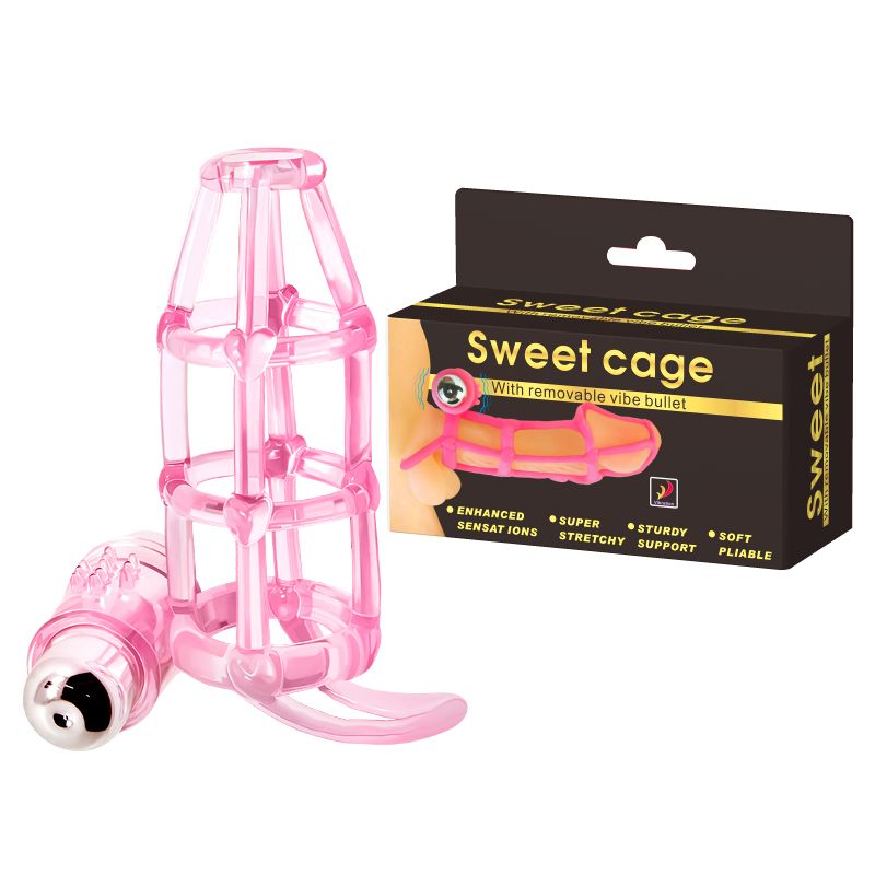 Bao Cao Su Đ&ocirc;n D&ecirc;n Tăng K&iacute;ch Thước Lưới Rung Baile Sweet Case