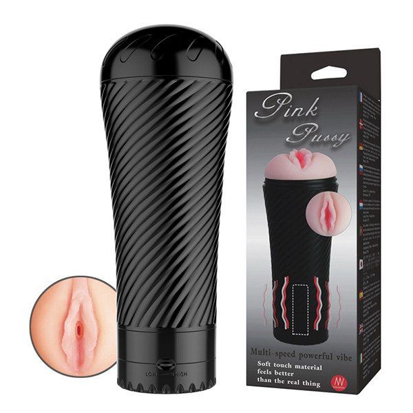 &Acirc;m đạo giả ngụy trang đ&egrave;n pin Pink Pussy rung đa chế độ