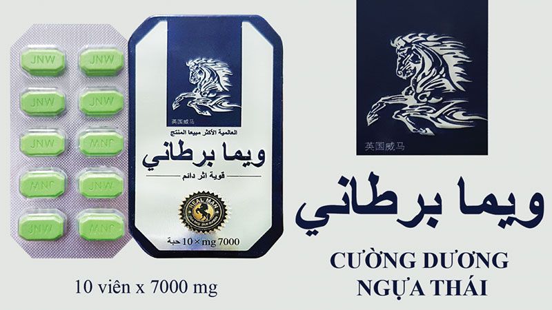 Vi&ecirc;n uống cường dương Ngựa Th&aacute;i 7000mg