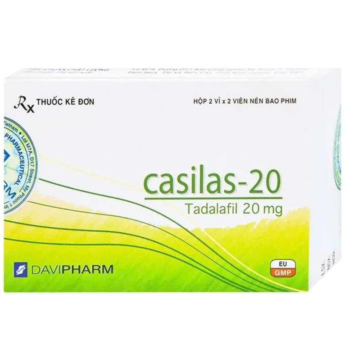 Vi&ecirc;n uống hỗ trợ ph&aacute;i mạnh tăng bản lĩnh đ&agrave;n &ocirc;ng Casilas 20mg Davipharm