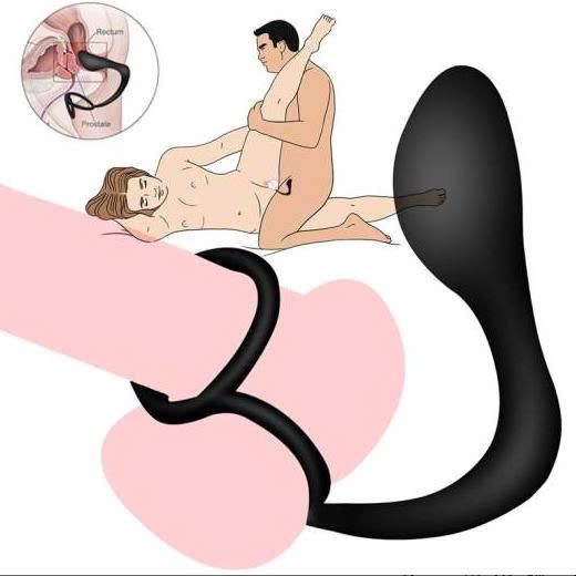 Plug cao su kết hợp 2 v&ograve;ng cockring