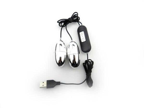 Trứng rung bạc 2 cục rung jack USB