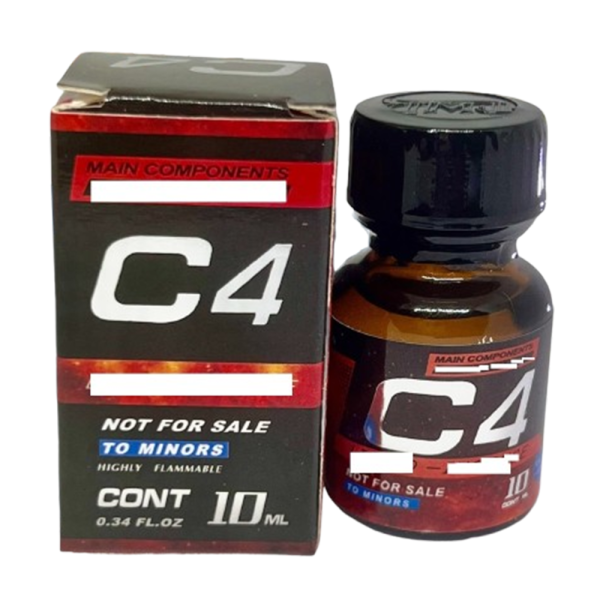 Chai H&iacute;t Popper C4 Đỏ Chai Ngắn C&oacute; Hộp 10ml
