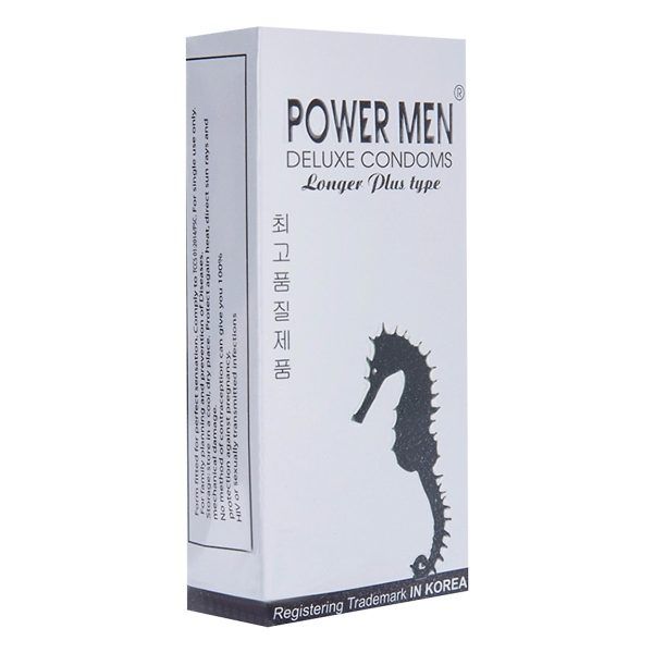 Bao Cao Su Powermen C&aacute; Ngựa Bạc G&acirc;n Gai K&eacute;o D&agrave;i Thời Gian