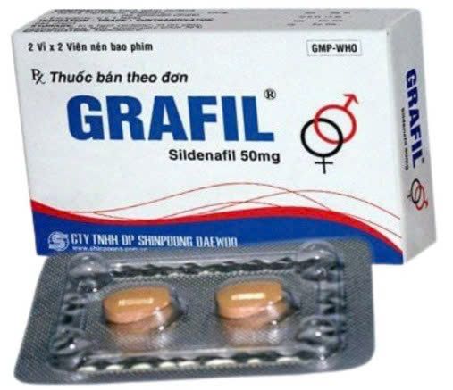 Vi&ecirc;n hỗ trợ sinh lực nam giới Grafill 50mg 2 vi&ecirc;n