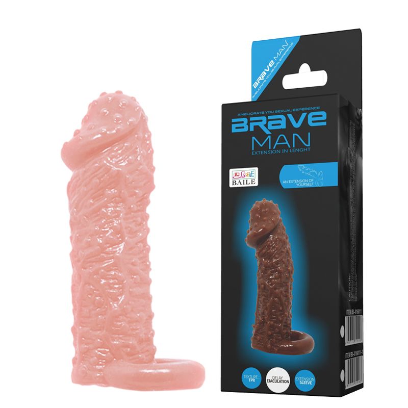 Bao Cao Su Đ&ocirc;n D&ecirc;n Tăng K&iacute;ch Thước Dương Vật Brave Man