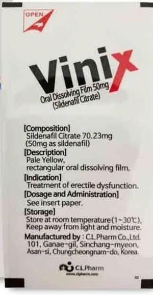 Tem hỗ trợ sinh lực nam giới Vinix 50mg