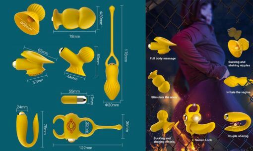 Trứng Rung T&igrave;nh Y&ecirc;u &ndash; Leten &ndash; 7 Đầu Thay Thế
