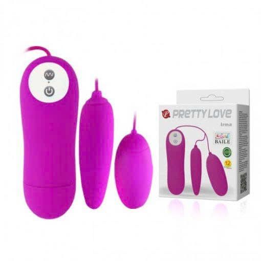 Trứng Rung Mini Cao Cấp 2 Đầu Pretty Love Irma Baile 12 Chế Độ