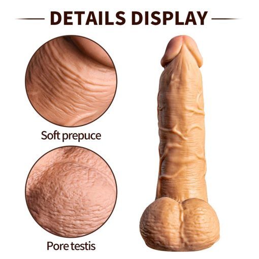 Dương Vật Giả Yeain Kh&ocirc;ng Rung Đế H&iacute;t M&agrave;u Da Mềm Mại Size To 9.5 inch
