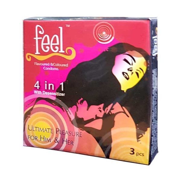 Bao cao su Feel 4in1 gân gai nhám kéo dài thời gian