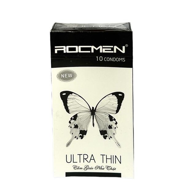Bao cao su siêu mỏng Rocmen trắng hộp 10 cái