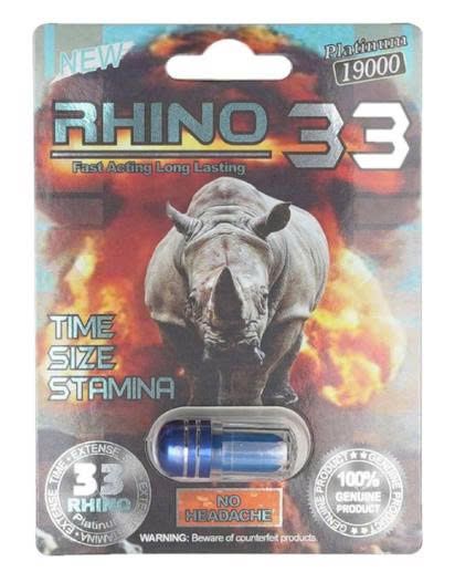 Vi&ecirc;n uống cao cấp tinh chất thi&ecirc;n nhi&ecirc;n d&agrave;nh cho ph&aacute;i mạnh Rhino 33 19000mg Platinum 1 Vi&ecirc;n