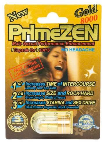Vi&ecirc;n uống tăng cường sinh l&yacute; nam Prime Zen Gold 8000mg New Label
