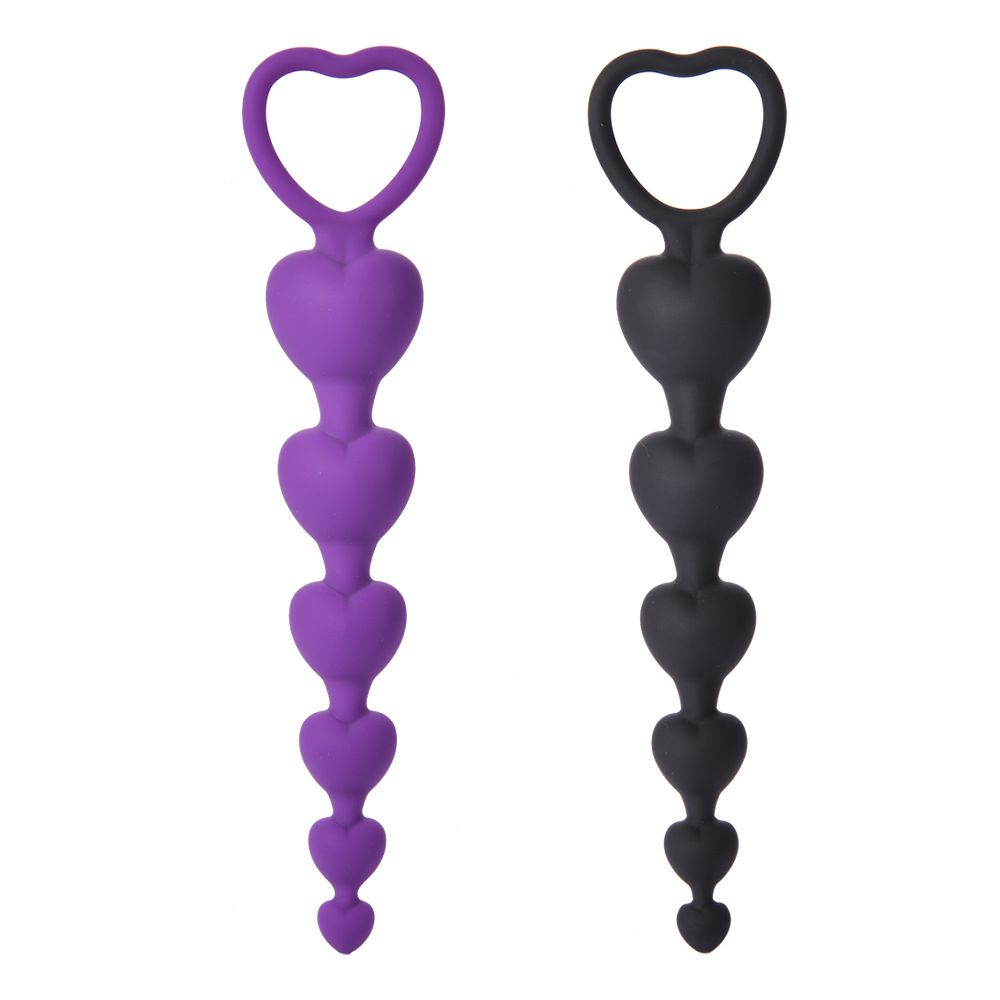 Que gim hậu m&ocirc;n dạng chuỗi BUTT PLUG TR&Aacute;I TIM cao cấp ch&iacute;nh h&atilde;ng