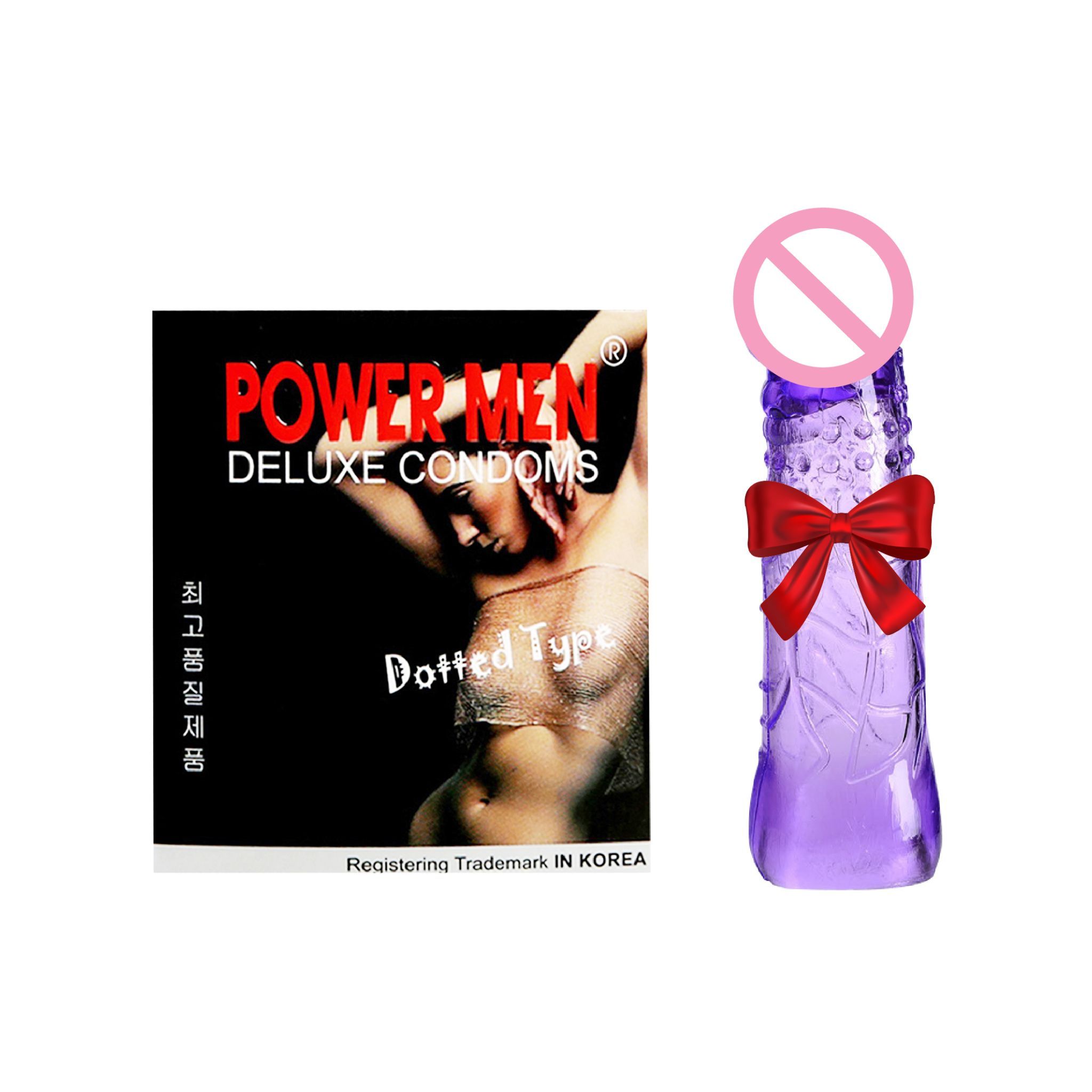 Bộ sản phẩm qu&agrave; tặng gi&aacute; rẻ BCS Powermen Dotted 3 c&aacute;i v&agrave; Đ&ocirc;n D&ecirc;n 5cm