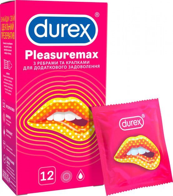 Bao Cao Su Durex Pleasuremax - Hộp 12 C&aacute;i