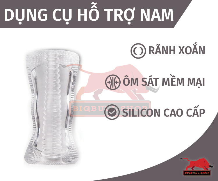 Thiết kế &Acirc;m đạoKhối silicone Trong Suốt Thủ D&acirc;m Nam
