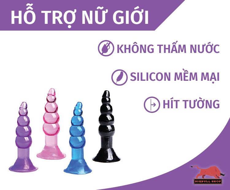 Ph&iacute;ch Cắm Hậu M&ocirc;n Silicone Nhiều M&agrave;u