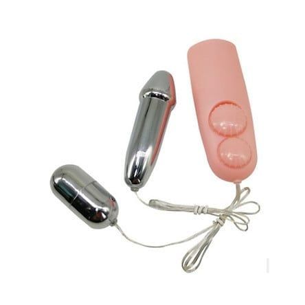 Trứng rung massage cho nữ giới giải toả 2 Đầu Inox Rung Cực mạnh ch&iacute;nh h&atilde;ng - H&igrave;nh 3