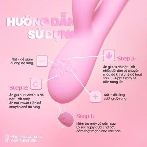 M&aacute;y Rung Massage K&iacute;ch Th&iacute;ch Điểm G Thỏ HEAT