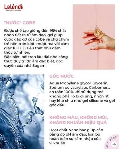 Gel B&ocirc;i Gốc Nước Sagami Ch&iacute;nh H&atilde;ng