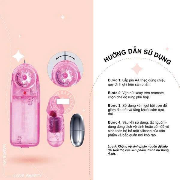 Trứng Rung Baile Give You A Scare 2 Đầu Inox Ch&iacute;nh H&atilde;ng
