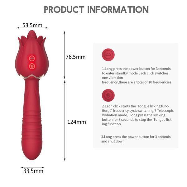 Dương Vật Lưỡi Liếm H&igrave;nh B&ocirc;ng Hồng