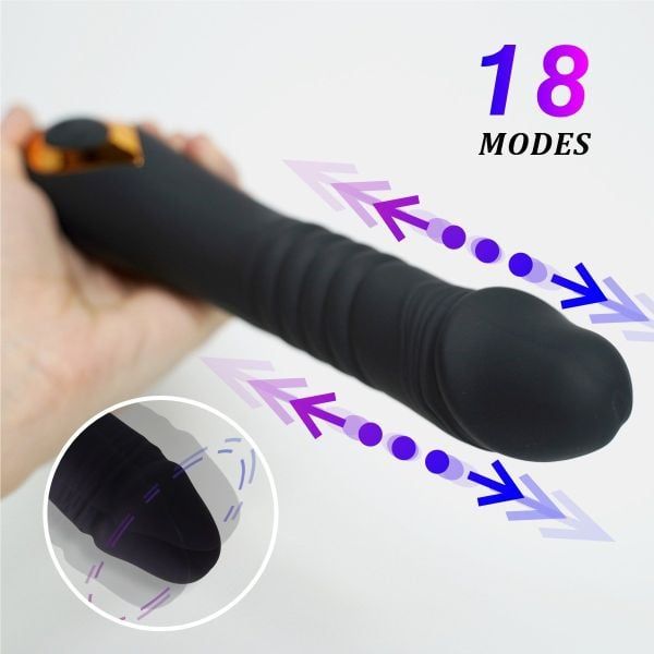 Dương Vật Giả Telescopic 18 Chế Độ Rung Thụt Ngo&aacute;y H&igrave;nh 3