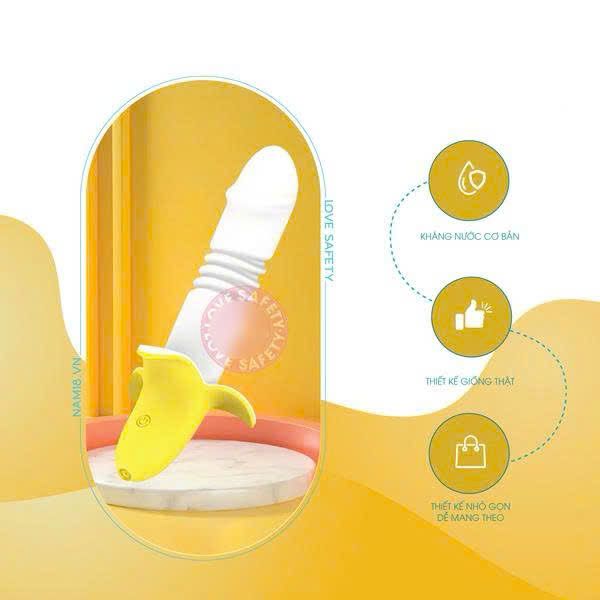Dương Vật Giả Nguỵ Trang Banana Rung Thụt 12 Chế Độ