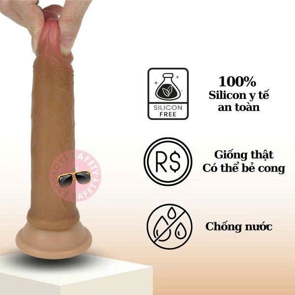 Dương Vật D&iacute;nh Tường Lovetoy Nature Cock 7 inch
