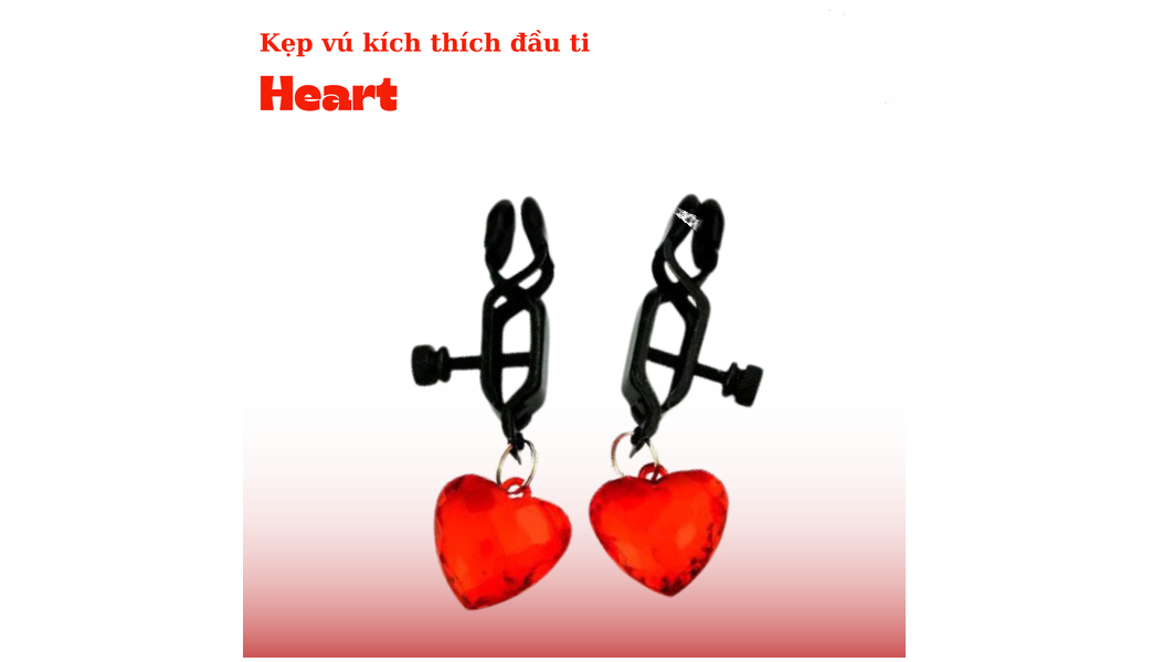 Kẹp V&uacute; K&iacute;ch Th&iacute;ch Đầu Ti Heart Đồ Chơi BiDiSM cho nữ giới
