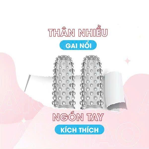 Bao Cao Su Ng&oacute;n Tay Gai Lớn Aichao 2 Ng&oacute;n D&agrave;i