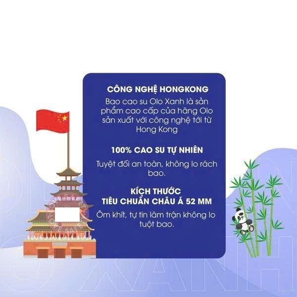 Bao Cao Su K&eacute;o D&agrave;i Thời Gian, M&aacute;t Lạnh Olo Xanh