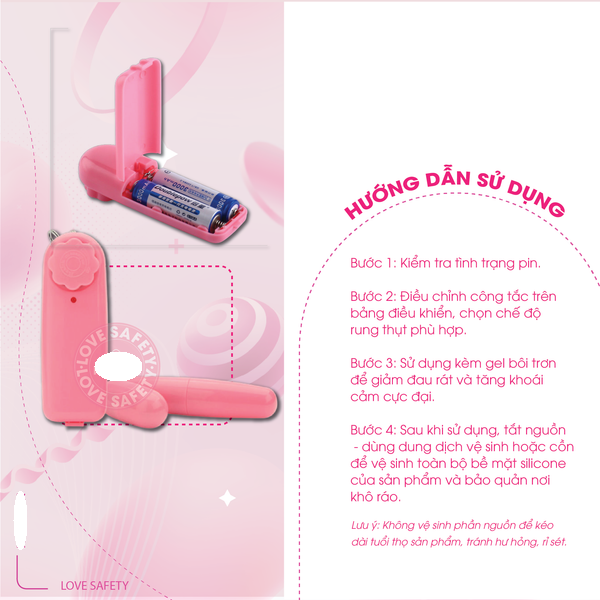 Trứng Rung T&igrave;nh Y&ecirc;u 2 Đầu