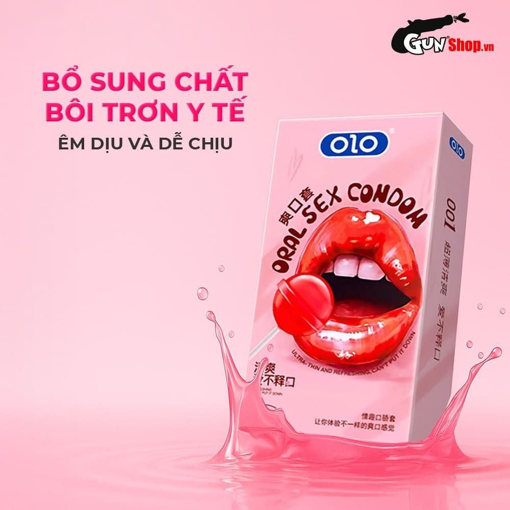 Bao cao su quan hệ miệng OLO Oral Sex - Si&ecirc;u mỏng - Hộp 10 c&aacute;i