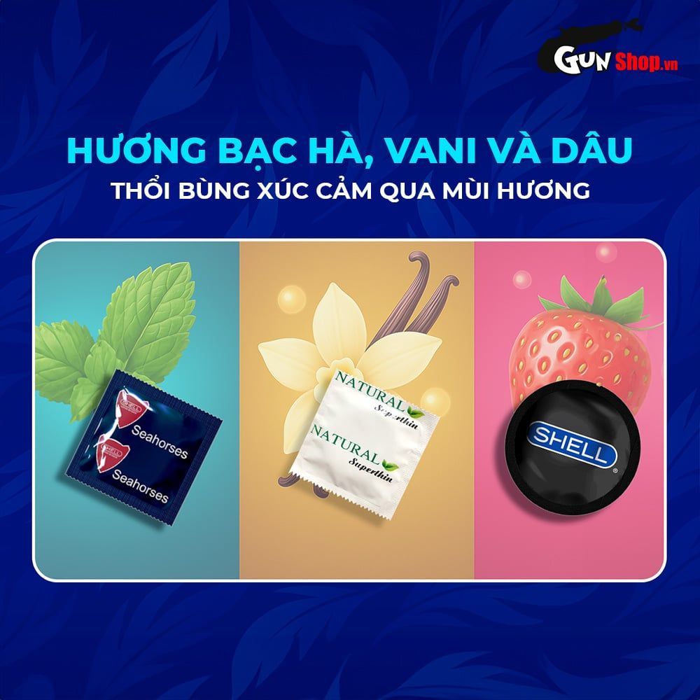 Bao cao su cao cấp Shell Triple Mix H&agrave;n Quốc