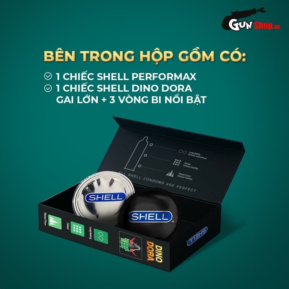Bao cao su Shell Dino Dora Hộp 2 c&aacute;i