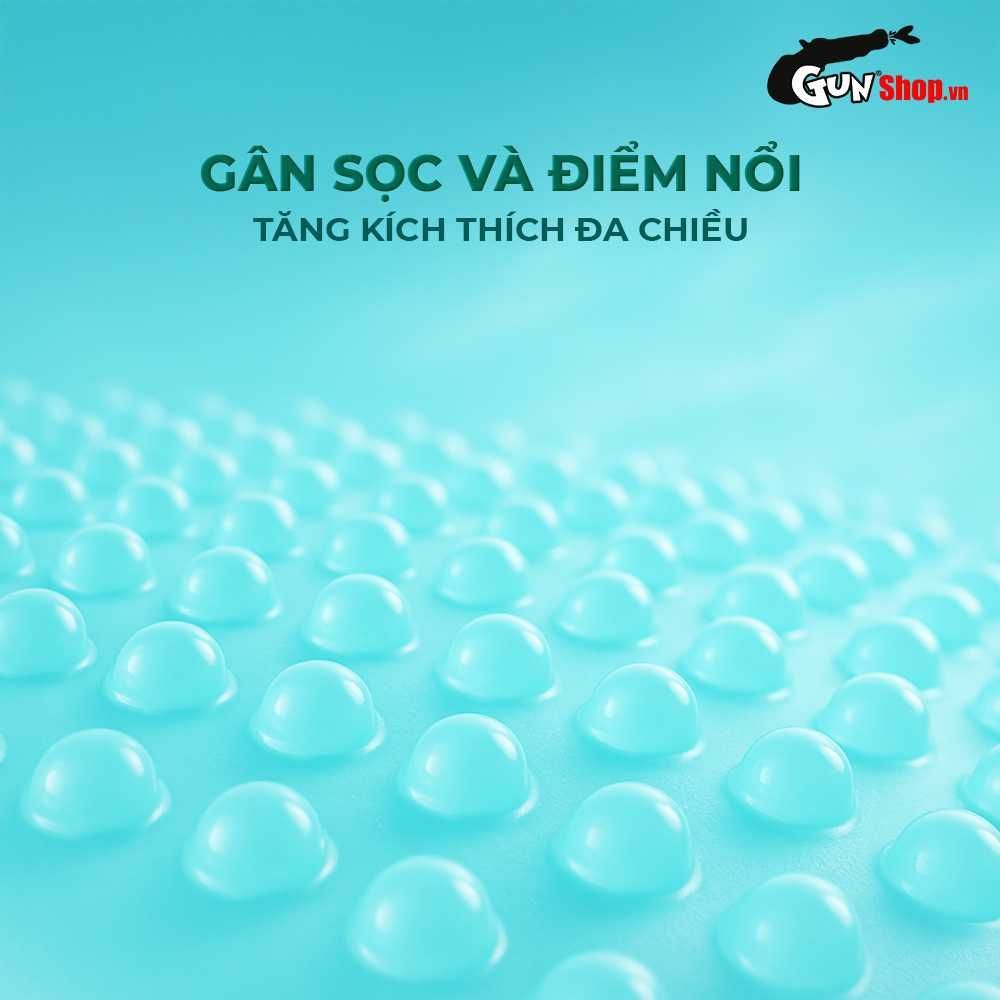 Bao cao su Powergra Promax - G&acirc;n sọc v&agrave; điểm nổi - Hộp 10 c&aacute;i
