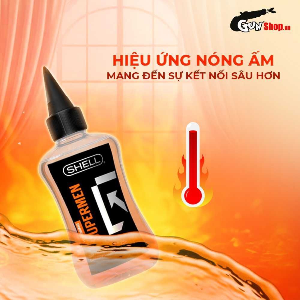 Gel hậu m&ocirc;n ấm n&oacute;ng Shell Supermen Warming