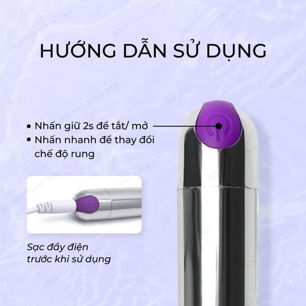 Trứng rung hậu m&ocirc;n Yeain Mini Vibrator h&igrave;nh vi&ecirc;n đạn 10 tốc độ rung
