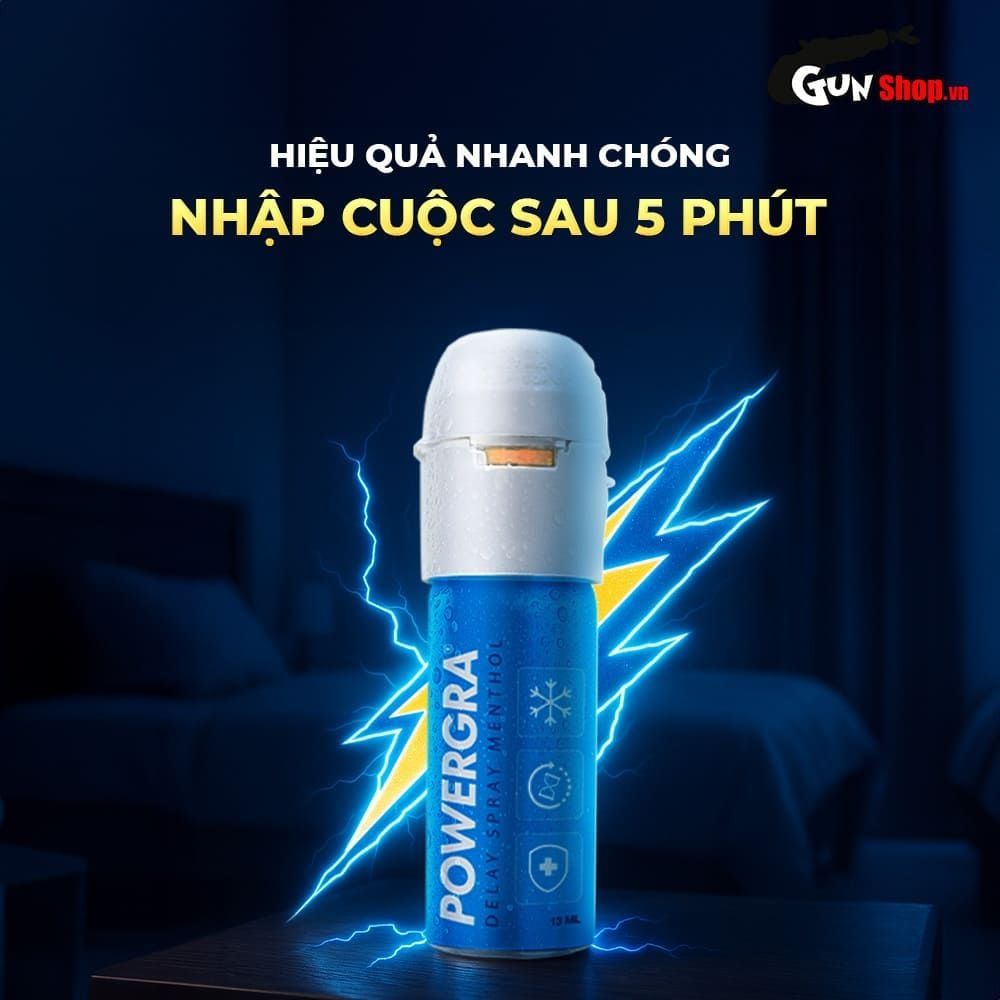 Chai xịt Powergra Delay Spray Menthol