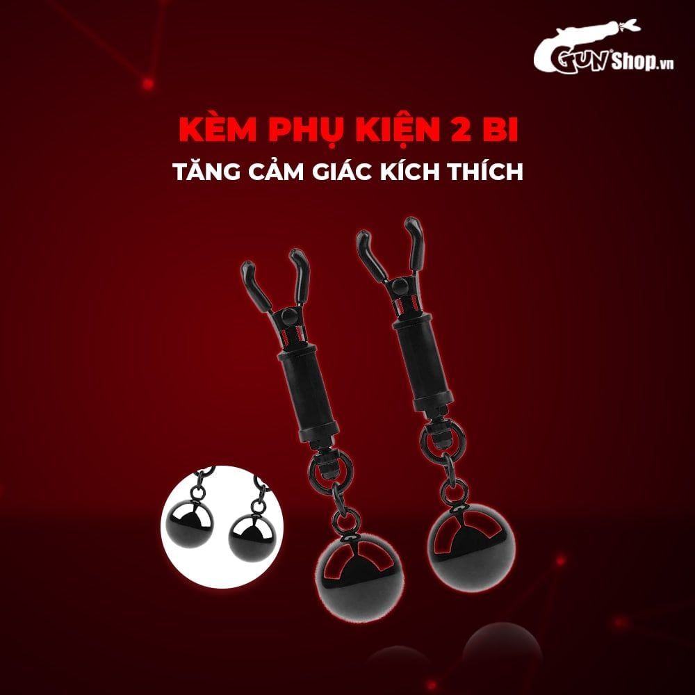 Kẹp v&uacute; k&iacute;ch th&iacute;ch đầu ti Chisa Sins Inquisition Playful Weighted Nipple Clamps