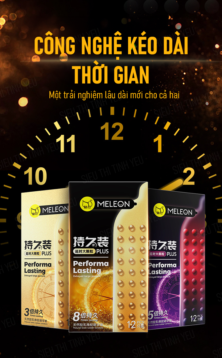 Th&ocirc;ng tin Bao cao su Meleon Performa Lasting