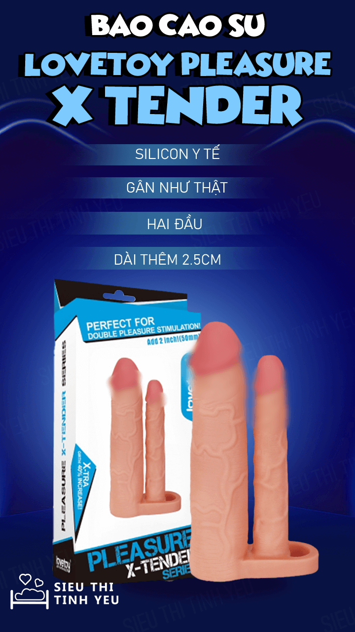 Bao cao su Lovetoy Pleasure X Tender với khả năng tối ưu ho&aacute; trải nghiệm t&igrave;nh dục