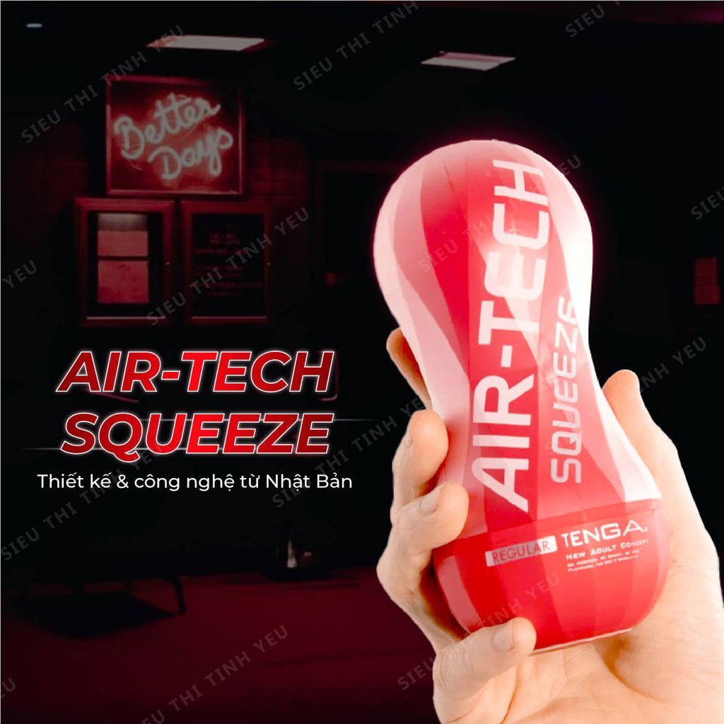 &Acirc;m đạo giả cầm tay Tenga Air-tech Squeeze mềm mịn