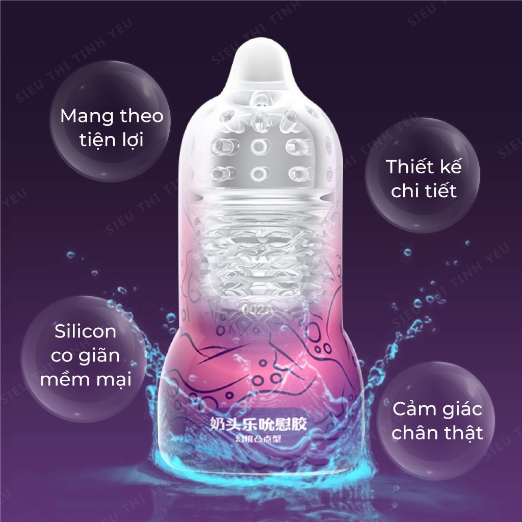 Leten Nipple Sucking Cup Purple mini h&igrave;nh n&uacute;m