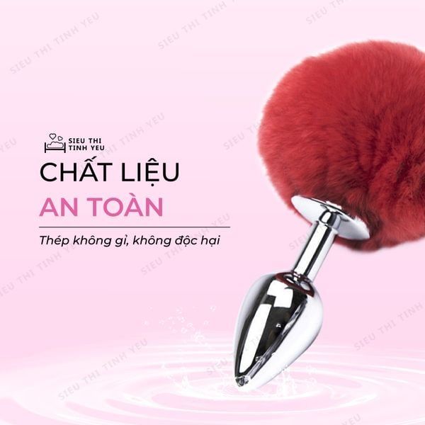 Đồ chơi hậu m&ocirc;n đu&ocirc;i thỏ đỏ quyến rũ