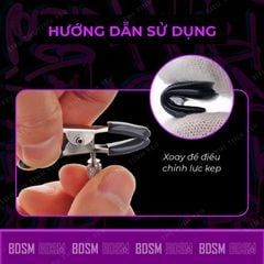 Đồ chơi BDSM kẹp v&uacute; k&iacute;ch th&iacute;ch đầu ti